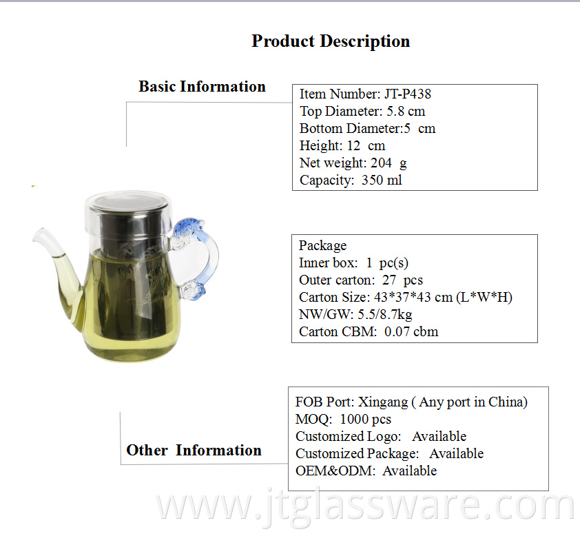 China Design Glass Teapot